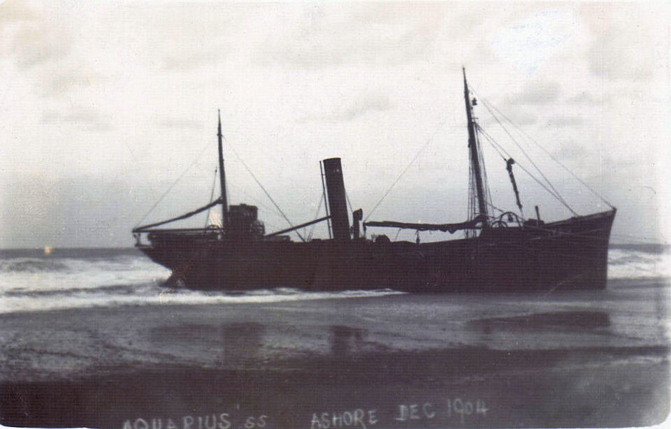 SS Aquarius ashore at Withernsea