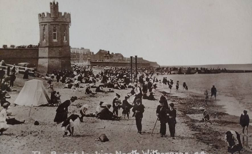 Withernsea Pier Towers and Beach