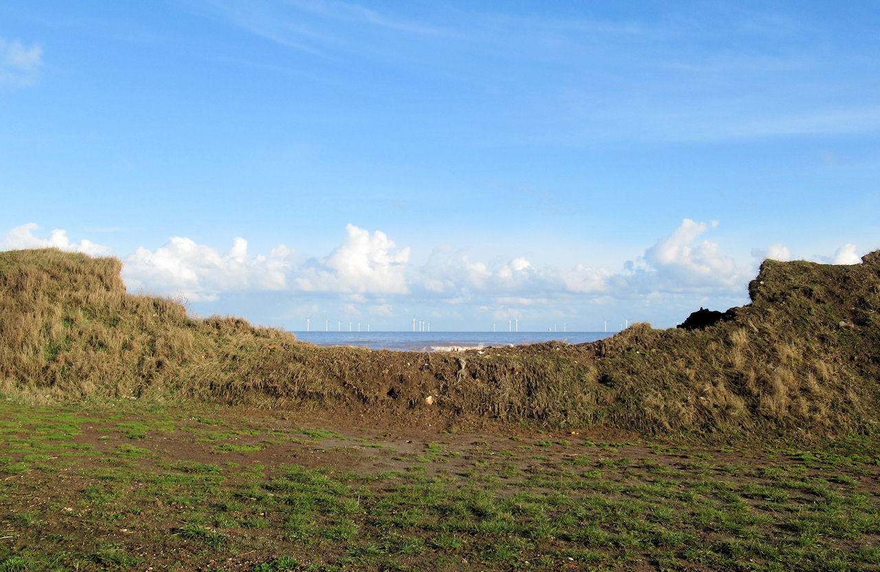 Breach of embankement at Sand Le Mere