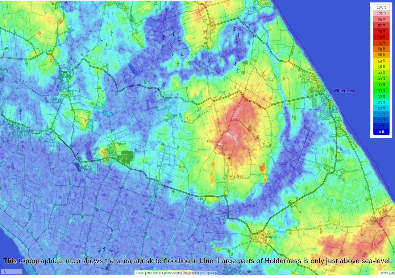 Topographic Map of Holderness