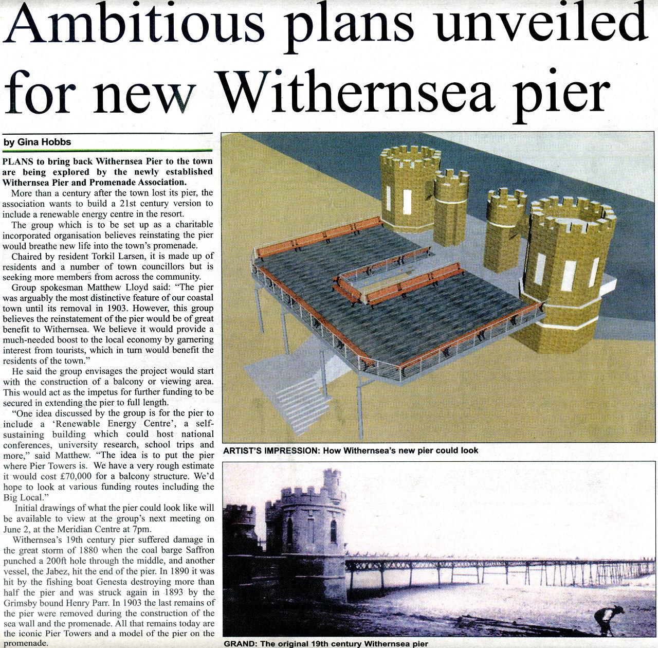 Withernsea Pier In Holderness Gazette