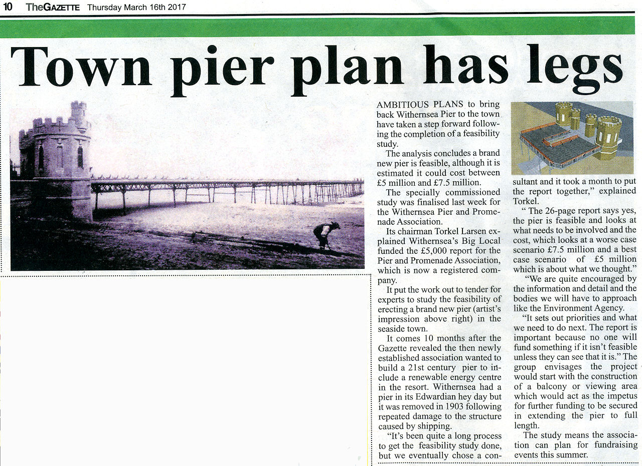 Pier press coverage Holderness Gazette March 16th 2017