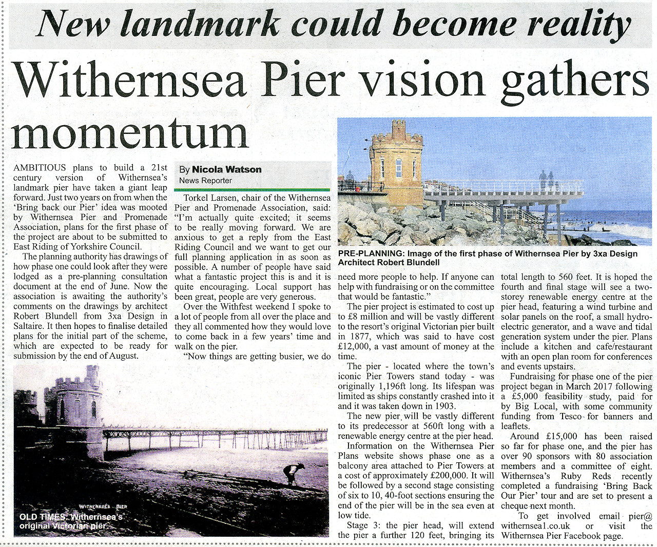 Holderness Gazette Withernsea Pier August 2018