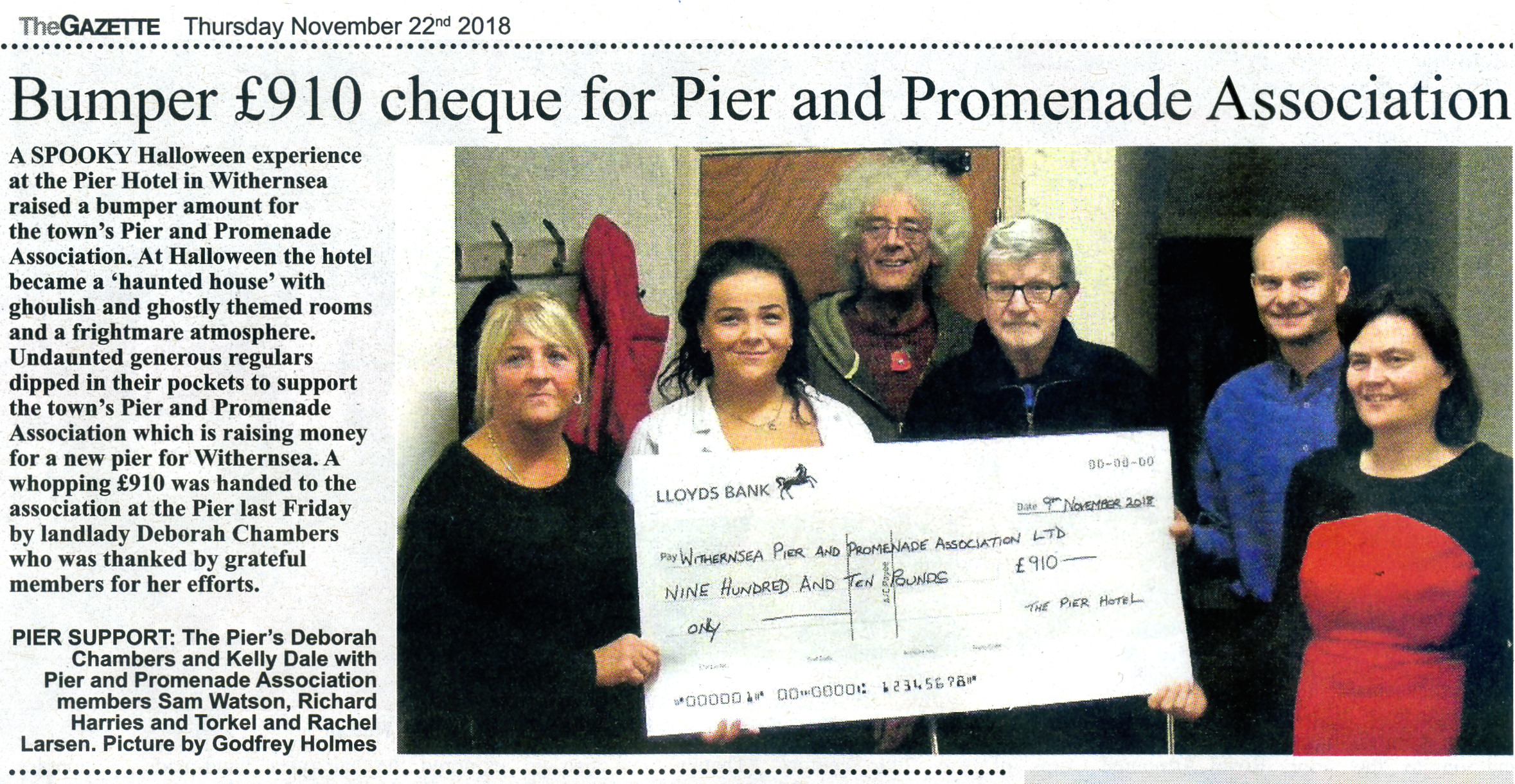 Withernsea Pier article in the Holderness Gazette