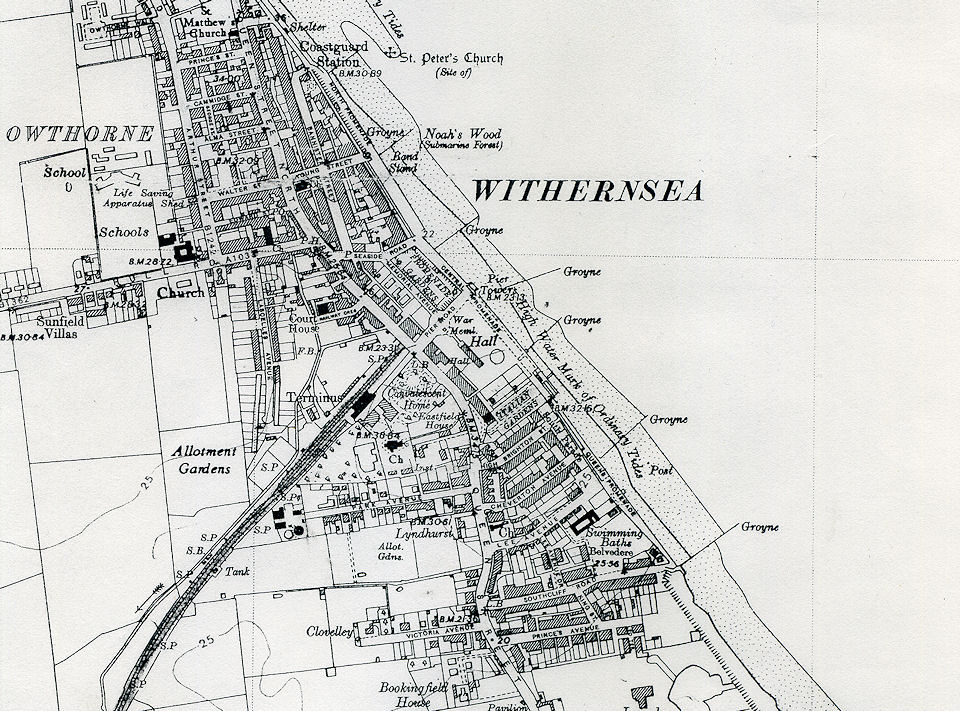 Map of Withernsea in 1946